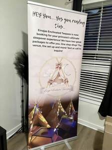 Wide Base Anti-Tip Durable Easy Install Roll-up <b>Banner</b> for Job Fair - Product Image 2