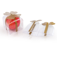Cajas Para Pastel De plasico – boîtes à dragées transparentes pour cupcakes, pommes, coffrets cadeaux De mariage transparents en plastique Transparent, boîtes à cubes