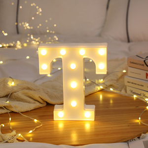Lampu Huruf Alfabet Putih LED 'T' untuk Dekorasi Rumah, Bar, Pernikahan, Natal, Ulang Tahun - Product Image 1