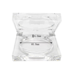 Square 4g Transparent <b>Packaging</b> Box 40mm Inner Diameter Highlighter Blush Case Snap Top <b>Plastic</b> Jars - Product Image 2