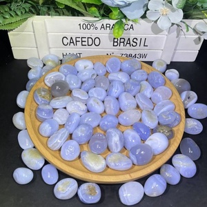 Gran oferta, ágata de encaje azul curativo Natural, <span class=keywords><strong>Calcedonia</strong></span> azul Natural, piedras caídas, grava de cristal pulido para Decoración - Product Image 1