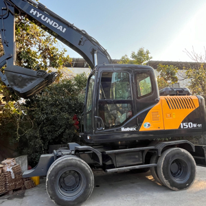 Excavadora de Ruedas Hyundai 150W-9 150-7 150 Usada Original Importada de Corea para Minería/Construcción con Buen Rendimiento en Oferta - Product Image 1