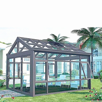 Sunshine House modèle 3D personnalisé serre en verre isolant cadre en aluminium double verre arrière-cour véranda conception pour villas