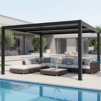 Pergola bioclimatique rétractable automatique en aluminium pour toit, auvent rétractable pour balcon, jardin et bâtiments extérieurs