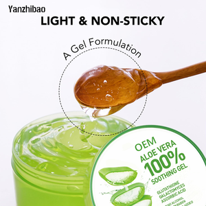 เจลว่านหางจระเข้ OEM สำหรับผิวหน้าผมและผิวไหม้บรรเทาทำด้วยเจลว่านหางจระเข้บริสุทธิ์100% สำหรับทุกสภาพผิว - Product Image 5
