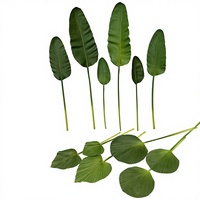 Feuilles artificielles en PU (100-200 cm) pour accessoires de mariage, usage domestique et extérieur - Motifs Tournesol, Calla, Tortue et Oiseau du Paradis