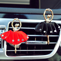 Diffuseur de parfum élégant pour voiture en forme de ballerine, avec clip de ventilation, décoration intérieure créative pour femmes