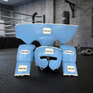 Gants de boxe, protège-tête et protège-gland de haute qualité, personnalisables avec logo, en cuir PU, professionnels, neufs, durables, respirants et protecteurs - Product Image 3