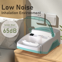 Nébuliseur à compresseur électrique avec grand compartiment de rangement intégré, brume réglable, un seul bouton, portable, alimenté par courant alternatif, pour usage domestique