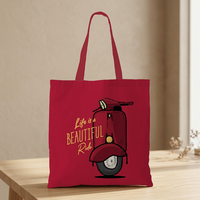 Sac fourre-tout en toile de couleur unie, fermeture à glissière, résistant à l'eau, style minimaliste, toutes saisons, usage quotidien, shopping, doublure en coton pour femmes