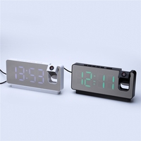 LED Kosmetik spiegel Digitale Projektion Wecker Dekoration Desktop Elektronische Uhr Mit Intelligenter Lichte mpfindlichkeit