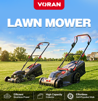 Tondeuse à gazon électrique sans fil VORAN 20V à batterie lithium, poussée automatique, pour jardin et cour