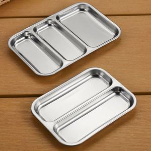 304 Stainless Steel Korean Divided Plate, <b>BBQ</b> Snack Plate for Fried Chicken Fries, Commercial Serving <b>Tray</b> - Product Image 4