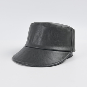 Sombrero <span class=keywords><strong>de</strong></span> montar a <span class=keywords><strong>caballo</strong></span> <span class=keywords><strong>de</strong></span> cuero PU nuevo <span class=keywords><strong>de</strong></span> color sólido vintage - Product Image 3