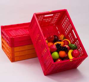 Katlanabilir plastik sebze sandık tarım ciro hasat sepetleri istiflenebilir kutuları hareketli tote plastik kasalar - Product Image 3