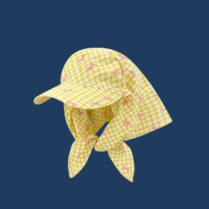Casquette de baseball streetwear d'été à large bord pour femme, chapeau de <span class=keywords><strong>soleil</strong></span> avec sangle, visière <span class=keywords><strong>triangulaire</strong></span> et foulard intégré - Product Image 5