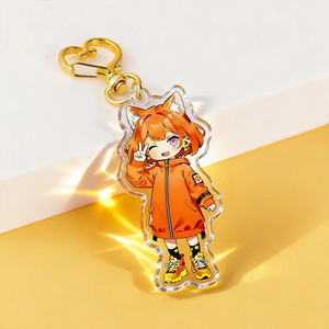 Source Factory Custom <b>Anime</b> Cartoon Acrylic UV Printed Waterproof Key Chain Bag Hanging Decoration Custom Logo Promotional - Product Image 1