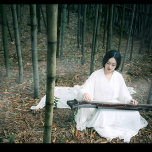 Vestido Hanfu blanco para mujer, disfraz de estilo antiguo con capas transparentes de gasa para uso en estudio de fotografía - Product Image 4