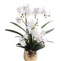 Blumen-Orchideen-Bausatz Künstliche Blumen Bonsai für Erwachsene Frauen Zimmerpflanzen Heim- und Bürodekoration Muttertag Geburtstagsgeschenk