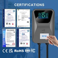 11kw Montado en la pared Fast Car Billing Pos Vehículo eléctrico Estación de carga móvil Iso15118 Ac Cargador público Ev con sistema de pago