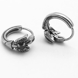 yunnique <b>Wings</b> Shape Titanium Steel Hoop <b>Earrings</b> With Diamond Prong Setting Daily Wear Jewelry - Product Image 5