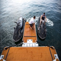 Plateforme flottante gonflable personnalisable en EVA avec revêtement en teck pour jet ski, bateau et loisirs aquatiques
