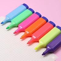 Surligneurs multicolores pastel, marqueurs pour étudiants, pointe plate, non effaçables, taille normale, utilisation promotionnelle, surlignage essentiel