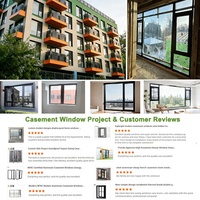 Ventanas Abatibles Modernas Topbright con Certificación NFRC, Resistentes a Huracanes, con Aislamiento Térmico, Marco de Aleación de Aluminio, Doble Vidrio, Energy Star