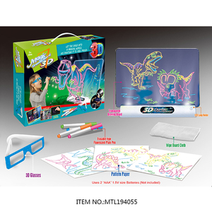 工場卸売 子供向けアート教育用 3Dグラフィック蛍光絵画 マジックドローイングパッド LEDライティングボード ライトプラスチック - Product Image 6