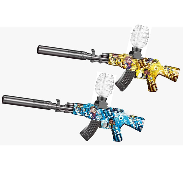 Factory Sell Electric AK47 Blaster Toy Gun Automatic Shooting M416 Splatter Blaster Toy Gun with Color Box