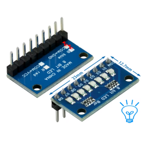 Módulo Indicador LED de 8 Bits, 3-24V, Azul/Rojo, Ánodo/Cátodo Común, Kit de Inicio para Protoboard, Compatible con MCU ARM, Impresora 3D, MEGA2560 - Product Image 4