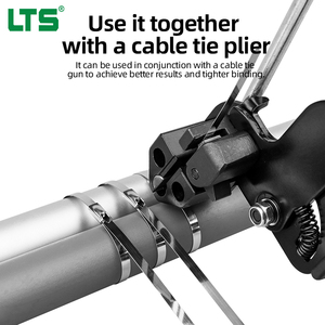 أداة شد رباط الكابلات المرن من الفولاذ المقاوم للصدأ سلسلة 304 مقاس 0.25 مم * 4.6 مم * 100 مم عبوة من 100 قطعة - Product Image 3