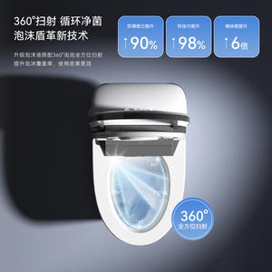 Inodoro Inteligente Integrado Gongtuo S7, Descarga por Sifón de 4L, Montaje en el Suelo, Capacidad de Carga de 400 kg, Calentamiento Instantáneo - Product Image 2