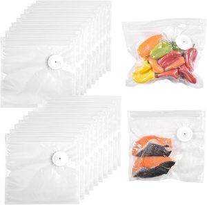 Sacs sous vide réutilisables Huamaohengchun en PE classique, 20 unités, sans BPA, taille moyenne (8x8 pouces), pour conservation alimentaire, congélation, résistants aux odeurs et anti-fuites - Product Image 1
