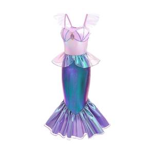 Nuevo Vestido de Disfraz de Halloween para Niñas con Mangas Volantes de Sirena y Colores de Moda - Product Image 4