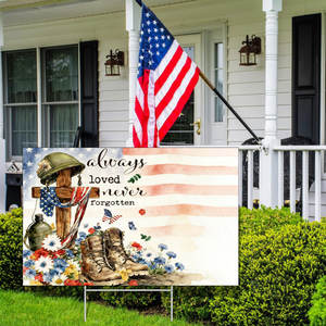 Флажок для сада на День памяти: «Всегда герои», 12x18 дюймов, с изображением солдатских ботинок, садовый декор - Product Image 5