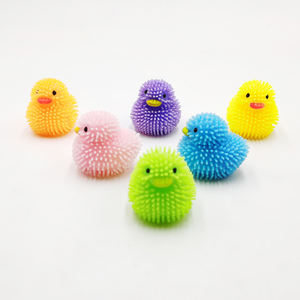 LED 깜박임 부드러운 Squishy 촉각 공기 채워진 감각 뾰족한 오리 호흡기 공 모듬 색상 - Product Image 1