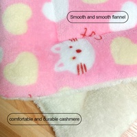 Couverture pour animaux de compagnie en polaire et flanelle épaisse et moelleuse, personnalisée, pour l'hiver, avec un design imprimé mignon pour petits animaux, lit pour chien