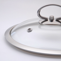 Couvre-plat en verre trempé, forme ronde en dôme, pour cuisines, couvercle de casserole polyvalent et élégant pour la cuisson