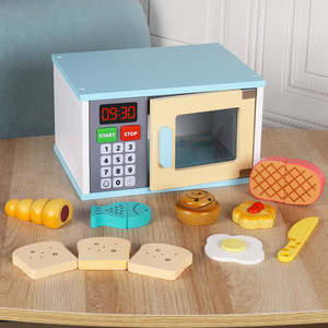 Ensemble de cuisine simulée en bois pour enfants, jeu de cuisine avec appareils et ustensiles, jouet unisexe de 2 à 4 ans - Product Image 4