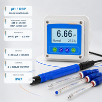 Medidor de pH/ORP Industrial en Línea, Controlador, Analizador de Calidad del Agua para Piscinas, Precisión de 0.01pH, 4-20mA, RS485, Modbus RTU, IP67, OEM