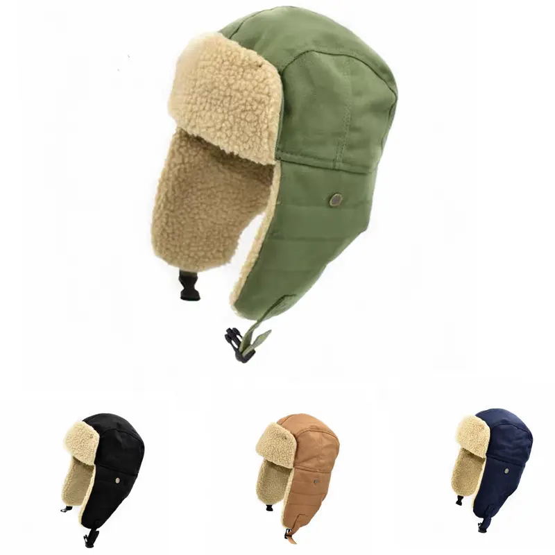 2023 Fashion Capture Hat Warm Wool Ear Cover Winter Warm Hat Cotton Men And Women Ear Cover Hat