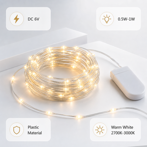 Luci a Cascata Fatate, Confezione da 12, Ricaricabili a Batteria, Classificazione IP44, 4M, Luci a Tenda <span class=keywords><strong>LED</strong></span> AC, 10 <span class=keywords><strong>LED</strong></span> <span class=keywords><strong>per</strong></span> Tutte le Feste e Festival - Product Image 4