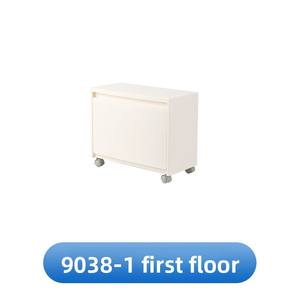 Meuble de rangement multi-niveaux sur pied pour salon, avec tiroirs pour snacks et jouets pour bébé, doté de roulettes - Product Image 6