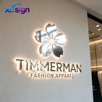 Enseigne personnalisée en acier inoxydable avec rétroéclairage LED 3D, logo personnalisé, devanture de magasin, centre commercial, salon de beauté, hôtel, décoration murale, maison