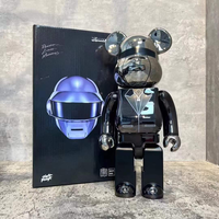 Vente en gros d'usine : Figurine de mode punk Bearbrick 400% en ABS, emballage en boîte couleur, objet de collection en plastique