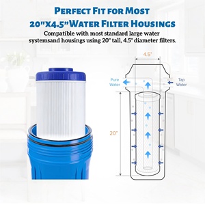 Cartouche de rechange pour <span class=keywords><strong>filtre</strong></span> à <span class=keywords><strong>eau</strong></span> Jambo Filter 20 pouces standard, bloc de charbon de noix de coco/coquille de noix, pour l'<span class=keywords><strong>eau</strong></span> du <span class=keywords><strong>robinet</strong></span>, élimine la couleur et les odeurs - Product Image 4