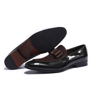 Zapatos de <span class=keywords><strong>charol</strong></span> de lujo para <span class=keywords><strong>hombre</strong></span>, calzado Formal con nudo de mariposa, de negocios, hechos a mano, de alta calidad, para fiesta y boda - Product Image 5