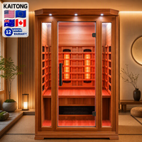 Cabine de sauna portable Kaitong à spectre complet pour 1 à 2 personnes avec infrarouge lointain et thérapie par lumière rouge, sauna infrarouge intérieur