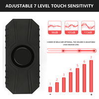 Alarme sirène à capteur de vibration avec télécommande sans fil, étanche IP65, portée de 60 à 80 m, pour fenêtre/porte/voiture/moto, antivol